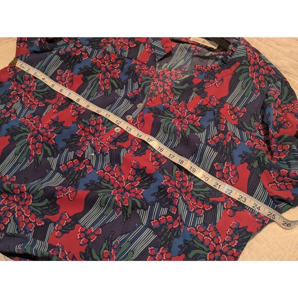 MICHELLE MCDOWELL multicolor womens blouse top size large in GUC - Picture 7 of 7